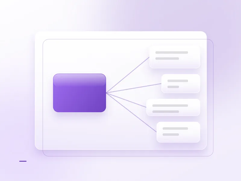 Une source unique en violet, quatre formats de sortie aux proportions differentes. La donnee ne bouge pas, seule la forme change.